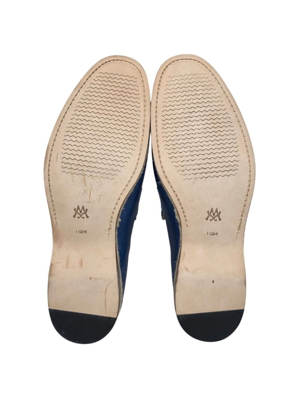 NEW Mezlan Mens 11.5M Spain Blue Dress Shoes Leather Penny Loafers Espadrilles - Picture 3 of 12
